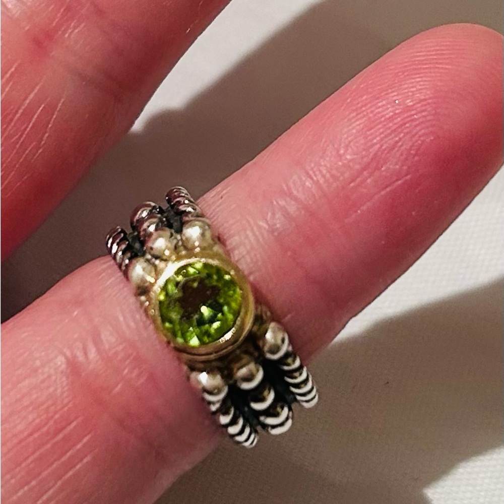 Museum of Fine Arts Mfa 14k & Sterling Silver Peridot Ring